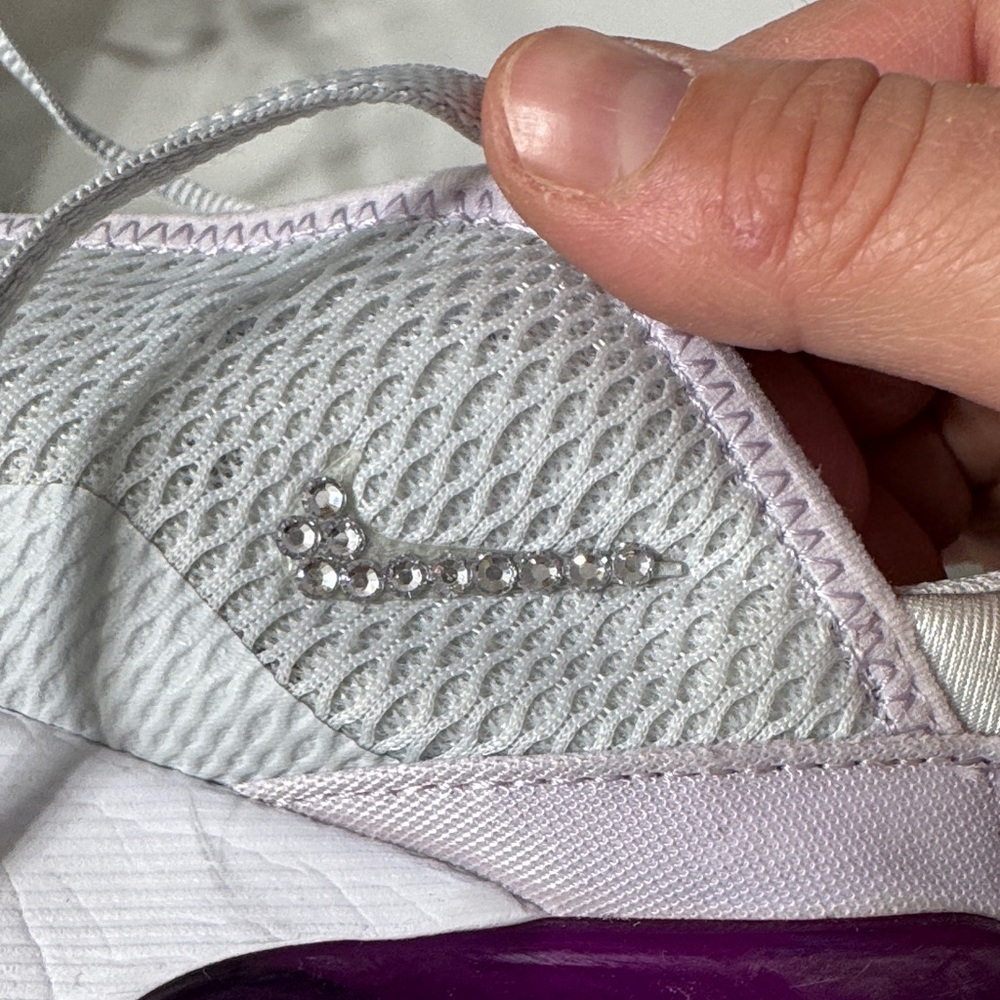 Nike Women's Air Max 270 React Sneakers - White & Light Purple - Picture 4 of 9